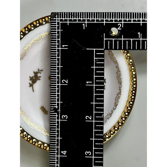 ANDREA by SADEK 4" COURTING COUPLE Saucer Trinket Dishes PALE Pink/GOLD Lot of 7 - Picture 9 of 10